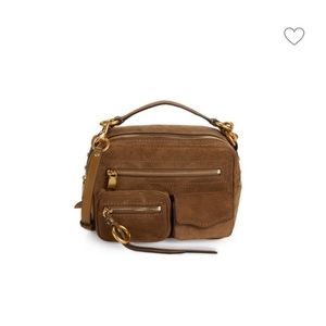 Rebecca Minkoff Jett Boxy, Suede in color Military